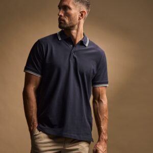 Luxury Stripe Stretch Polo – Randig pikétröja