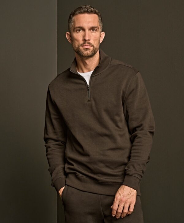 Ribbed Interlock Half Zip – Tröja med halv dragkedja
