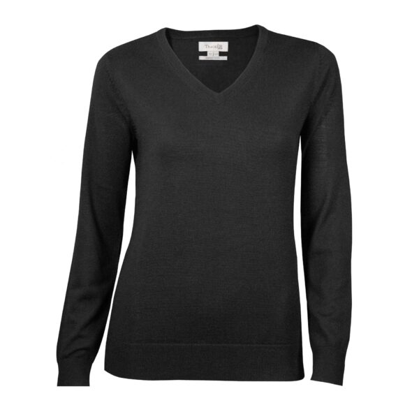 Lady Merino Wool V-Neck – Stickad tröja dam